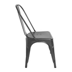 Set de 2 sillas de comedor Alpes gris claro con diseño moderno y acabado elegante ideal para comedor en espacios contemporáneos
