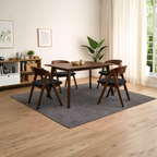 Set mesa comedor Fiesta con 4 sillas Victoria negro, conjunto moderno ideal para comedor contemporáneo