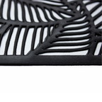 Set de 6 piezas Mantel Individual Laser Mat Black 30x45 cm