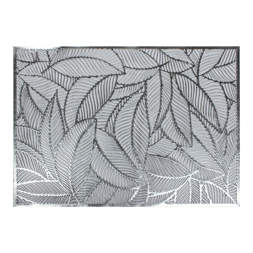 Set de 6 pz Laser Mat Silver 30x45 cm
