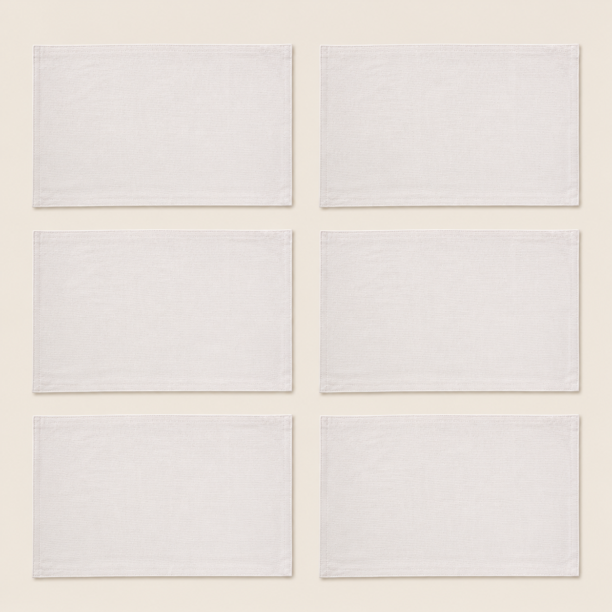 Set de 6 pz Individual Elegance Natural 48x33 cm