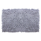 Tapete de baño Shaggy coral gris 50x80 cm, tapete suave y absorbente tipo shaggy ideal para baño cómodo y elegante