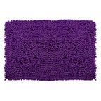 Tapete de baño Shaggy coral violeta 50x80 cm, tapete suave y absorbente tipo shaggy ideal para baño cómodo y elegante