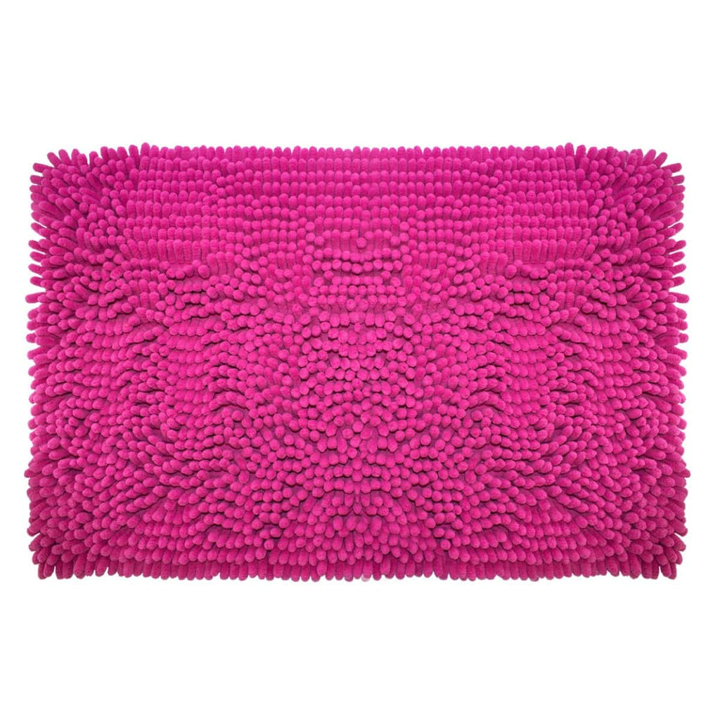 Tapete baño Shaggy Coral rosa 50x80 cm con textura suave y diseño contemporáneo ideal para baño en espacios modernos
