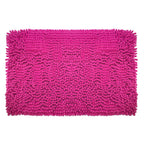 Tapete baño Shaggy Coral rosa 50x80 cm con textura suave y diseño contemporáneo ideal para baño en espacios modernos