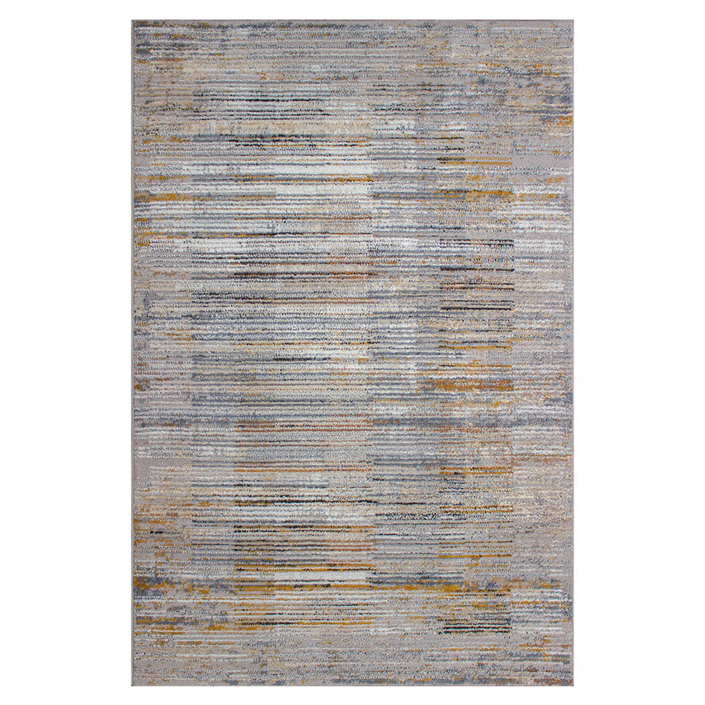 Tapete decorativo Soho 2509 rayas multicolor 120x170 cm, alfombra moderna de polipropileno con diseño rayado ideal para sala o recámara