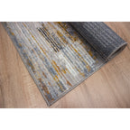 Tapete decorativo Soho 2509 rayas multicolor 120x170 cm, alfombra moderna de polipropileno con diseño rayado ideal para sala o recámara
