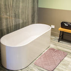 Tapete de baño Trend Bath Mat rosa 40x60 cm con textura suave y diseño contemporáneo ideal para baño en espacios modernos