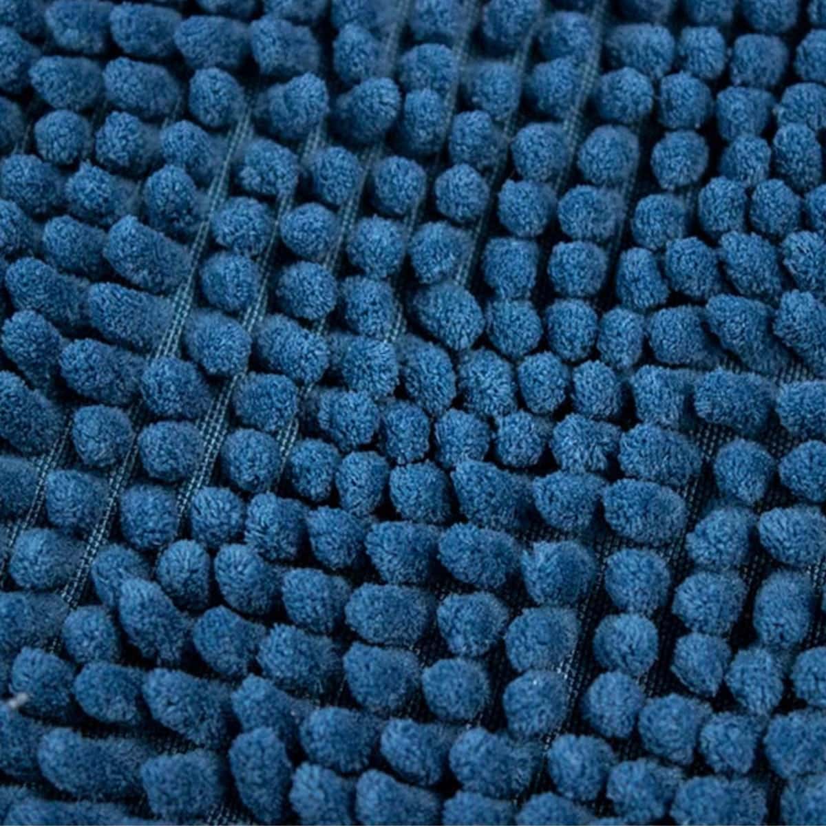Tapete de baÑo shaggy silk azul marino (3)