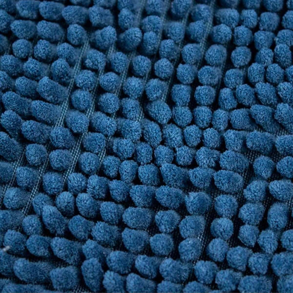 Tapete de baÑo shaggy silk azul marino (3)