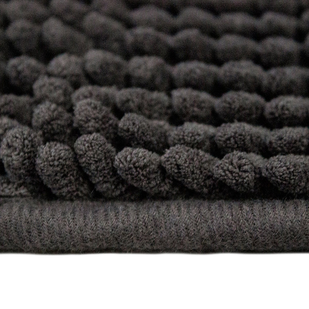 Tapete de baÑo shaggy silk gris obscuro (1)