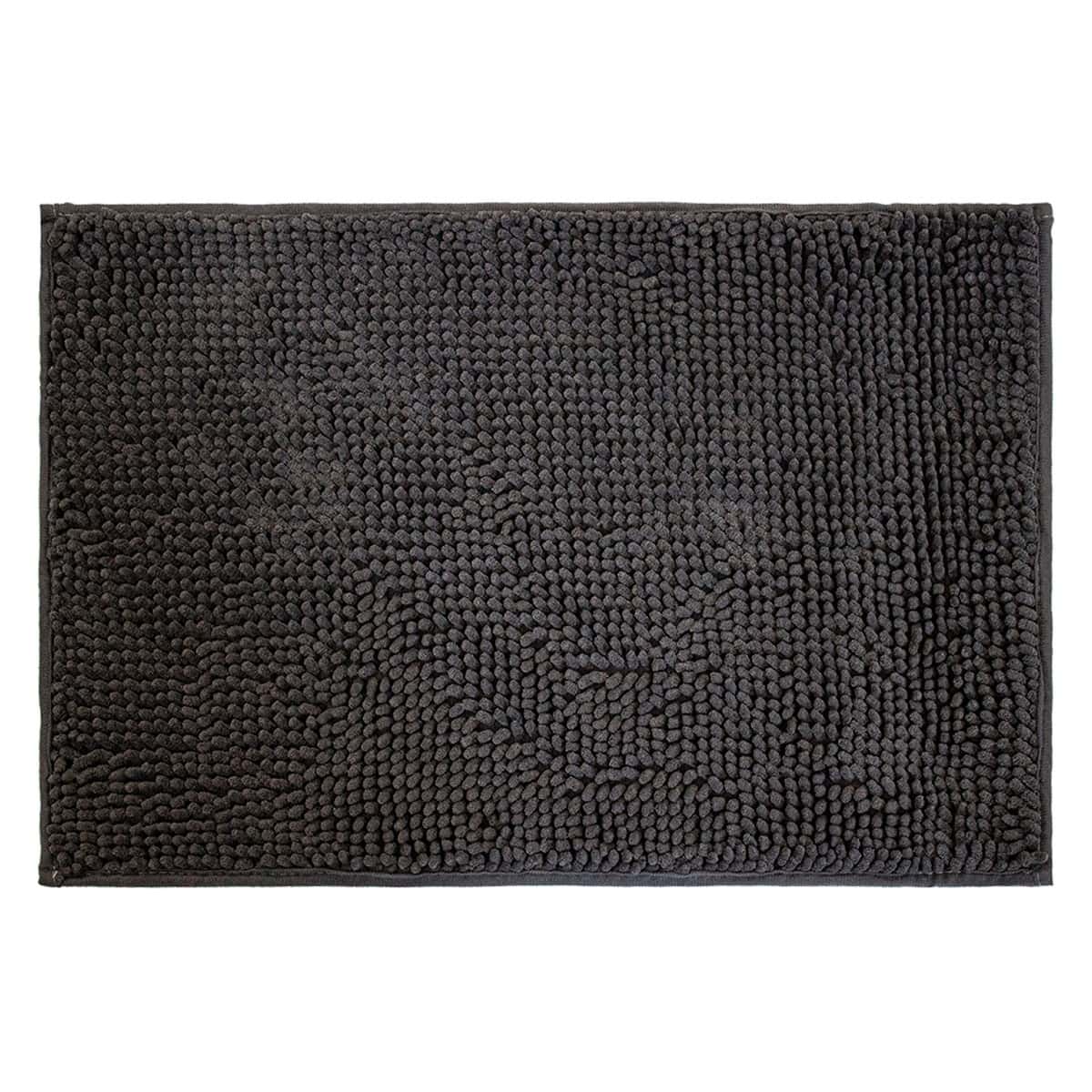 Tapete de baÑo shaggy silk gris obscuro (2)
