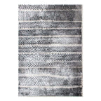 Tapete Platinum Tribal gris pieza única 200x290 cm con textura suave y diseño contemporáneo ideal para sala o recámara en espacios modernos