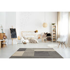 Tapete Rome 0439 gris 160x230 cm con textura suave y diseño contemporáneo ideal para sala o recámara en espacios modernos