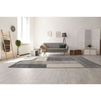 Tapete Rome 0439 gris 160x230 cm con textura suave y diseño contemporáneo ideal para sala o recámara en espacios modernos