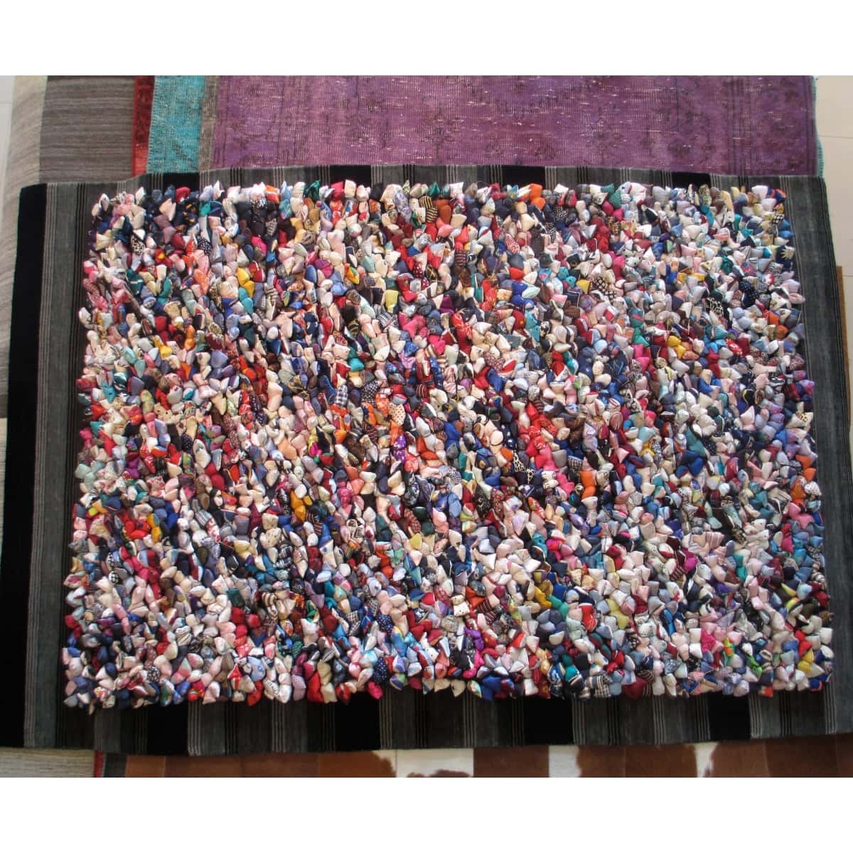Tapete decorativo shaggy tie multi 140x200 cm (4)