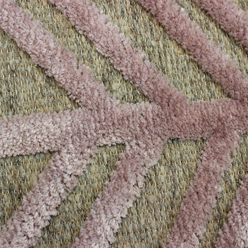 Tapete Bazhars wool pink pieza única 160x230 cm con textura suave y diseño contemporáneo ideal para sala o recámara en espacios modernos