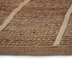 Tapete Yute Hessian Lines white con textura natural y diseño contemporáneo ideal para sala o recámara en espacios modernos