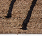 Tapete Yute Hessian Lines black con textura natural y diseño contemporáneo ideal para sala o recámara en espacios modernos