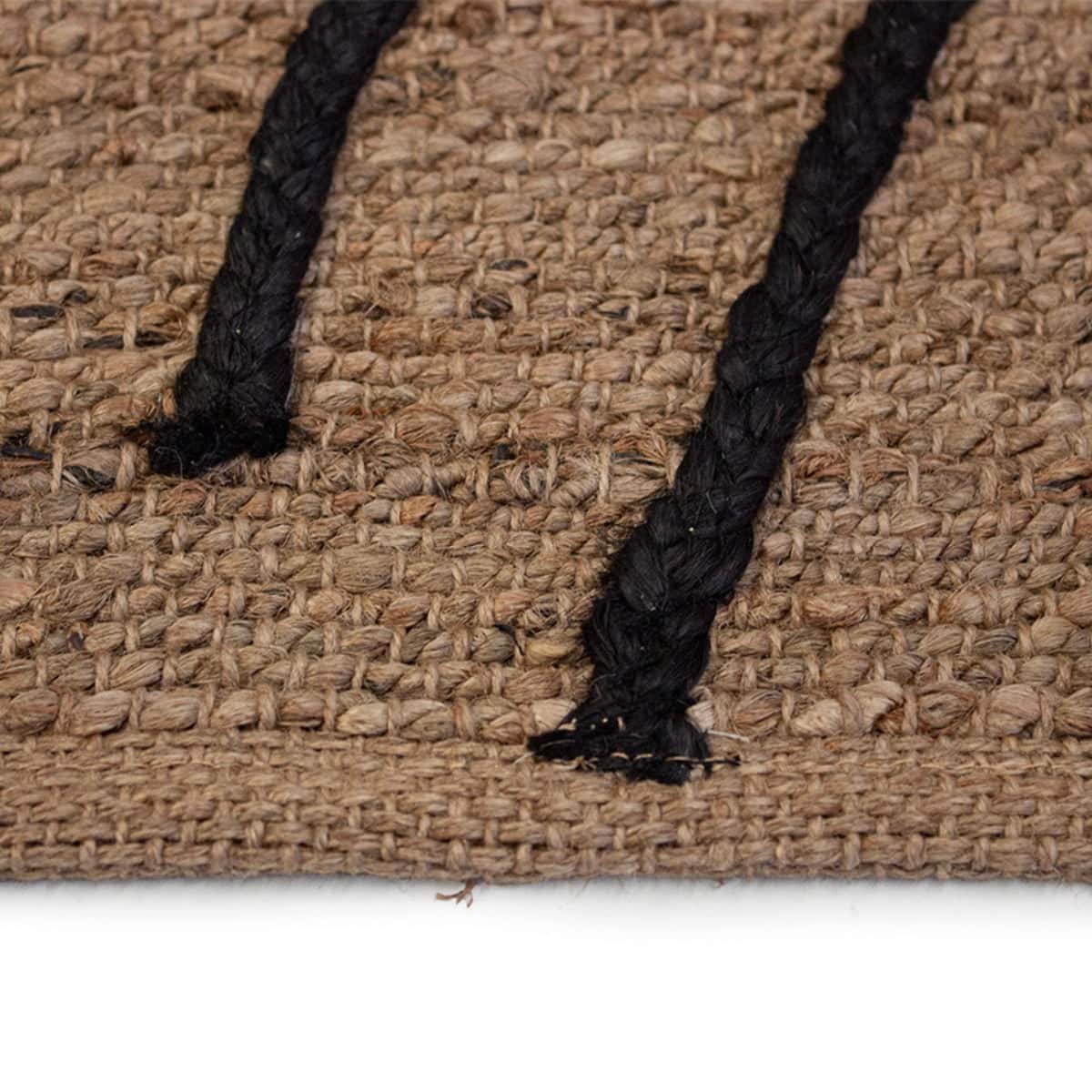 Tape'te decorativo yute hessian lines black (5)