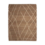 Tapete Yute Hessian Lines white con textura natural y diseño contemporáneo ideal para sala o recámara en espacios modernos