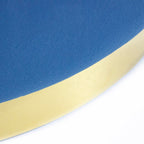 Taburete Portofino terciopelo azul para sala o recámara, diseño moderno con acabado elegante y estilo contemporáneo