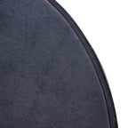 Taburete Portofino terciopelo negro para sala o recámara, diseño moderno con acabado elegante y estilo contemporáneo