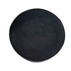 Taburete Portofino terciopelo negro para sala o recámara, diseño moderno con acabado elegante y estilo contemporáneo