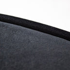 Taburete Portofino terciopelo negro para sala o recámara, diseño moderno con acabado elegante y estilo contemporáneo