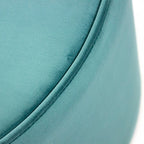 Taburete Portofino terciopelo turquesa con acabado suave y color vibrante que añade un toque sofisticado y moderno