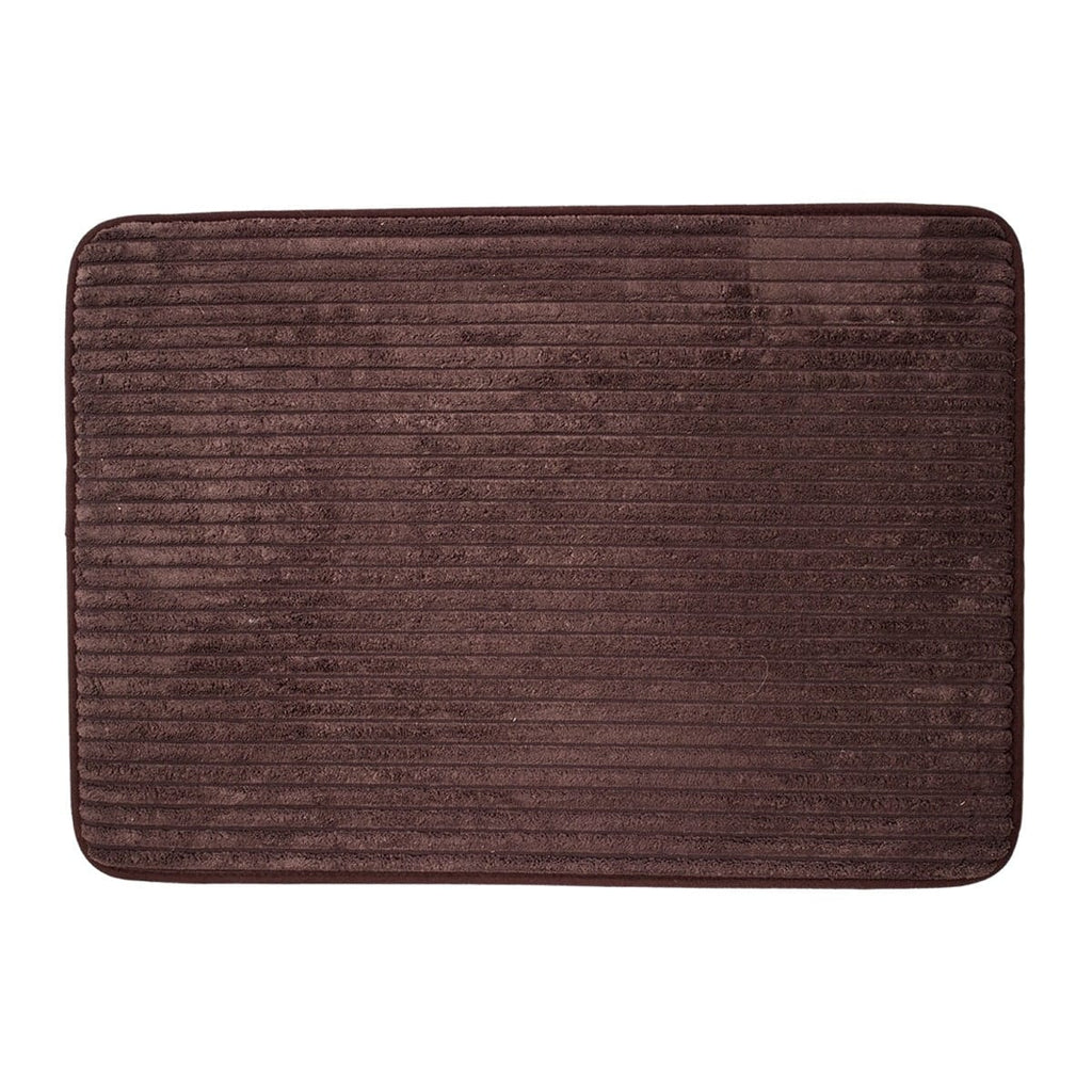 Tapete baño memory foam lines choco cla 50x70 cm (1)