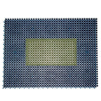 Tapete de entrada ensamblable Step In gris/verde 43x57 cm, felpudo modular resistente y antiderrapante ideal para puerta principal o exterior