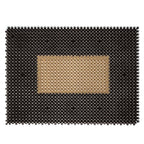 Tapete de entrada ensamblable Step In gris/verde 43x57 cm, felpudo modular resistente y antiderrapante ideal para puerta principal o exterior