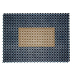 Tapete de entrada ensamblable Step In azul/beige 43x57 cm con textura resistente y diseño contemporáneo ideal para entrada en espacios modernos