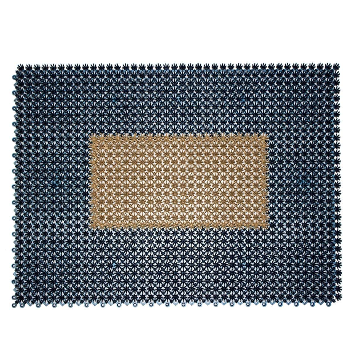 Tapete de entrada ensamblable step in 43x57 cm limpieza bicolor colores varios (18)