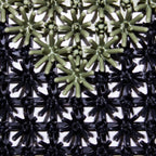 Tapete de entrada ensamblable Step In gris/verde 43x57 cm, felpudo modular resistente y antiderrapante ideal para puerta principal o exterior