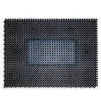 Tapete de entrada ensamblable Step In gris/verde 43x57 cm, felpudo modular resistente y antiderrapante ideal para puerta principal o exterior
