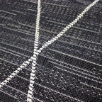 Tapete redondo Veneto 2509 líneas gris 120 cm con diseño circular y líneas elegantes que aportan dinamismo y estilo a cualquier espacio