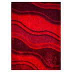Tapete Expo Design ondas rojo 160x225 cm con patrón dinámico y tonalidad intensa que aporta energía y carácter a espacios modernos