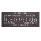 Tapete Kitchen Mat Rules 45x120 cm con textura resistente y diseño contemporáneo ideal para cocina en espacios modernos