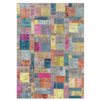 Tapete Patchwork Turco Premium 3 multicolor 160x230 cm con diseño artesanal y mezcla de tonos que aporta dinamismo y exclusividad