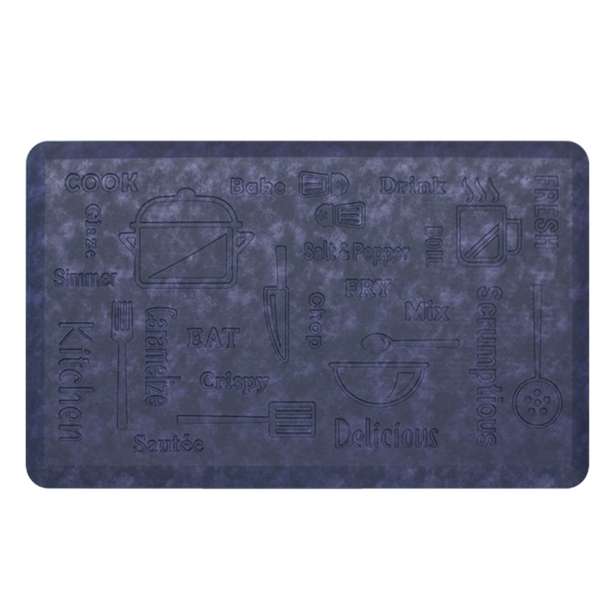 Tapete Texture Kitchen Mat Bitono Azul 46x76 Cm (1)