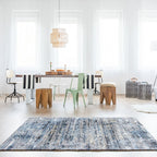 Tapete Artline azul con diseño moderno y tonalidad vibrante que aporta frescura y estilo a salas o recámaras contemporáneas