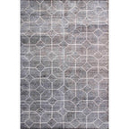 Tapete decorativo Bazhars Bamboo gris, alfombra de fibras naturales con diseño moderno ideal para sala o recámara