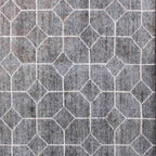 Tapete decorativo Bazhars Bamboo gris, alfombra de fibras naturales con diseño moderno ideal para sala o recámara