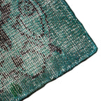 Tapete decorativo Bazhars Clásico Revival verde, alfombra de lana con diseño tradicional ideal para sala o comedor