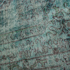 Tapete decorativo Bazhars Clásico Revival verde, alfombra de lana con diseño tradicional ideal para sala o comedor