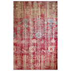 Tapete decorativo Bazhars Clásico Revival rojo 450, alfombra de lana con diseño tradicional ideal para sala o comedor