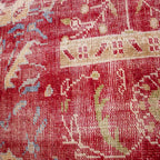 Tapete decorativo Bazhars Clásico Revival rojo 450, alfombra de lana con diseño tradicional ideal para sala o comedor