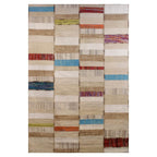 Tapete Bazhars Dhurrie Patch multicolor 300x400 cm con textura natural y diseño contemporáneo ideal para sala o recámara en espacios modernos